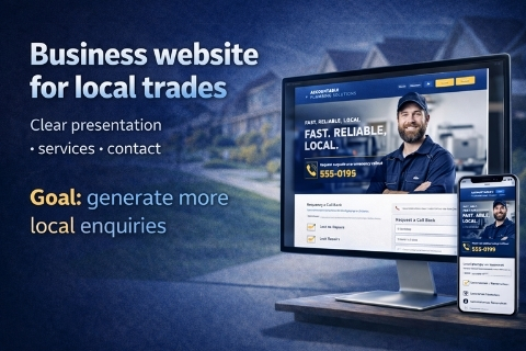 Business website for local trades