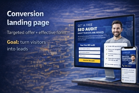 Conversion landing page