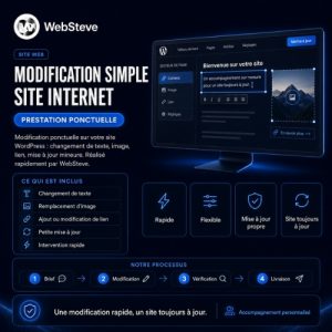 Modification simple site internet (ponctuelle)