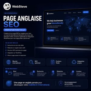 Page anglaise SEO (ponctuelle)