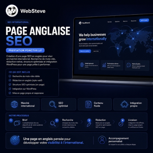 Page anglaise SEO (ponctuelle)