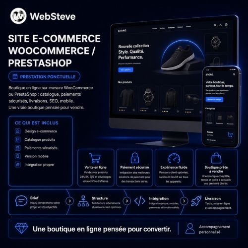 Site e-commerce WooCommerce / PrestaShop