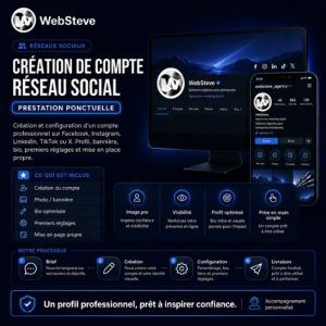Création de compte réseau social (ponctuelle)