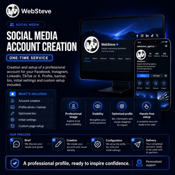 Social Media Account Setup (one-off)