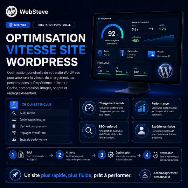 Optimisation vitesse site WordPress (ponctuelle)