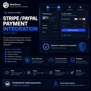 Stripe / PayPal Payment Integration (one-off)