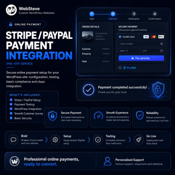 Stripe / PayPal Payment Integration (one-off)